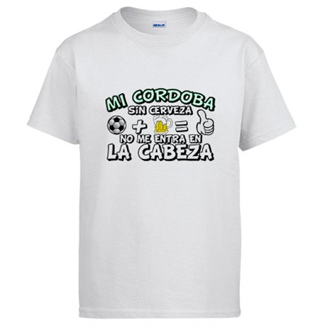 Camiseta Mi Córdoba sin Cerveza no me entra en la cabeza Camiseta Mi Córdoba sin Cerveza no me entra en la cabeza
