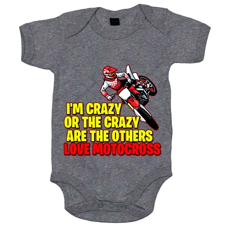 Body bebé Motocross I Am Crazy
