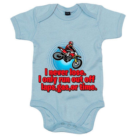Body bebé Motocross I Never Lose I Only Run