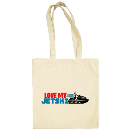 Bolsa de tela I Love My Jetski Jet Ski