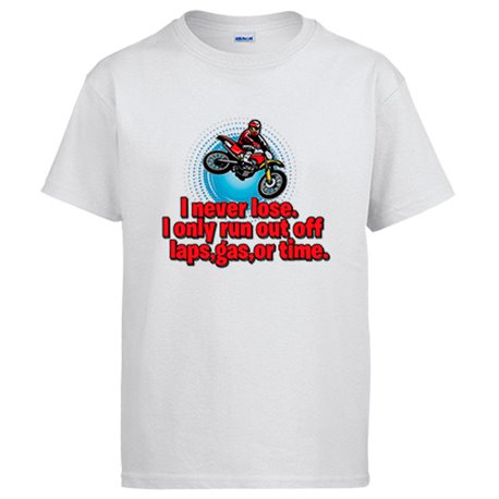 Camiseta Motocross I Never Lose I Only Run