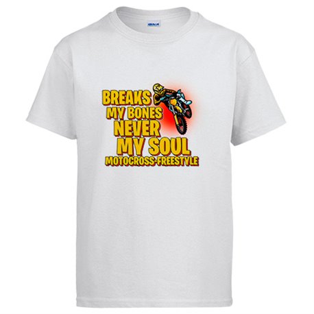Camiseta Motocross Freestyle Breaks My Bones Never My Soul