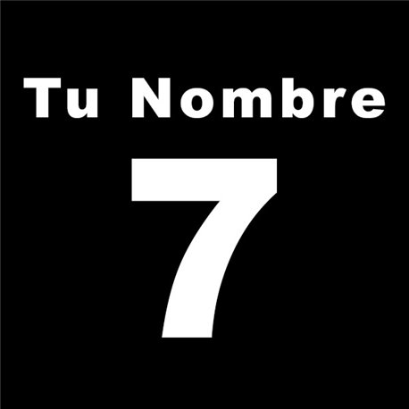 Pon tu nombre y número detrás